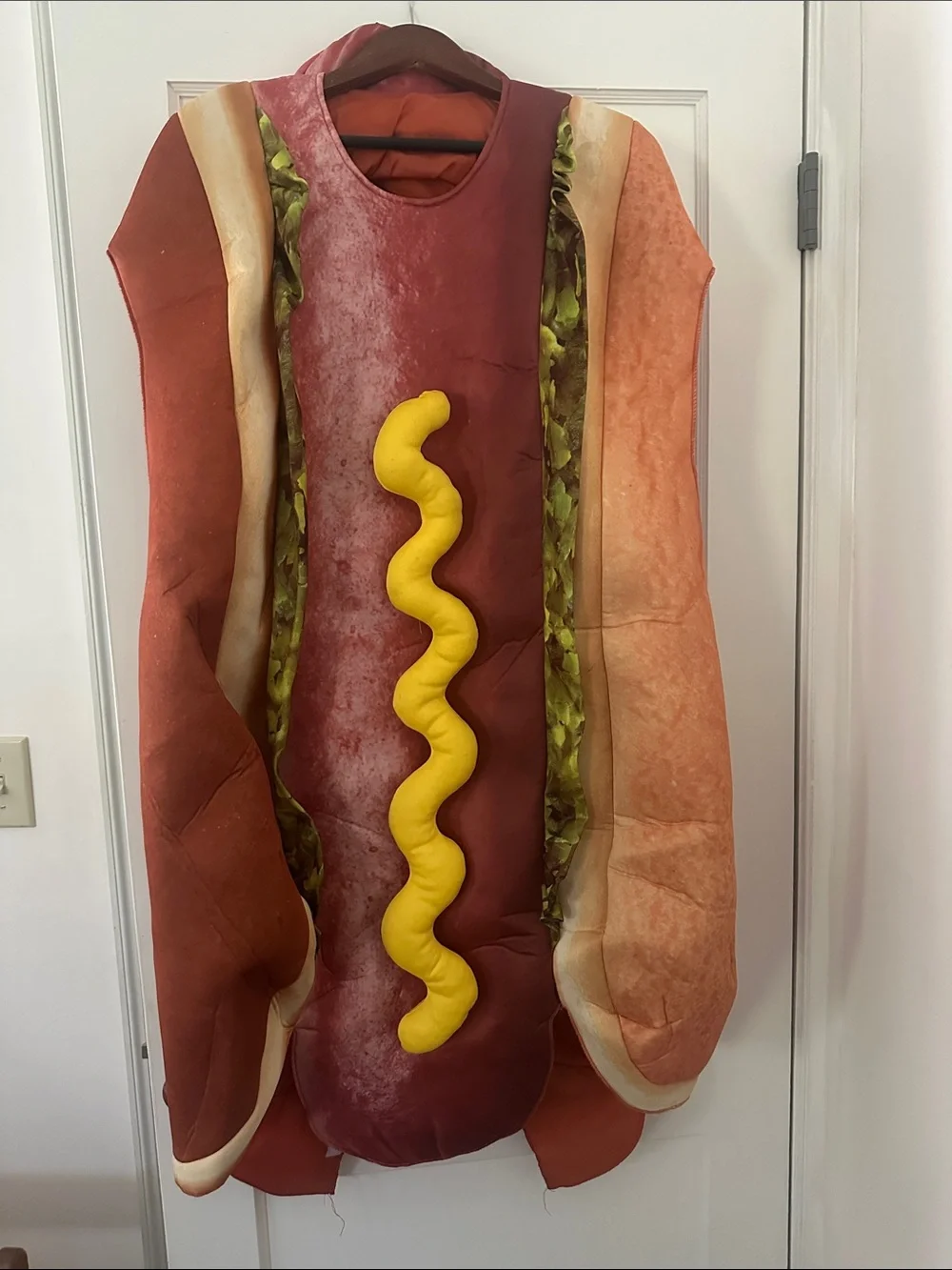 Hot Dog Costume with Yellow Mustard Accent